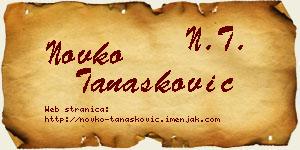 Novko Tanasković vizit kartica